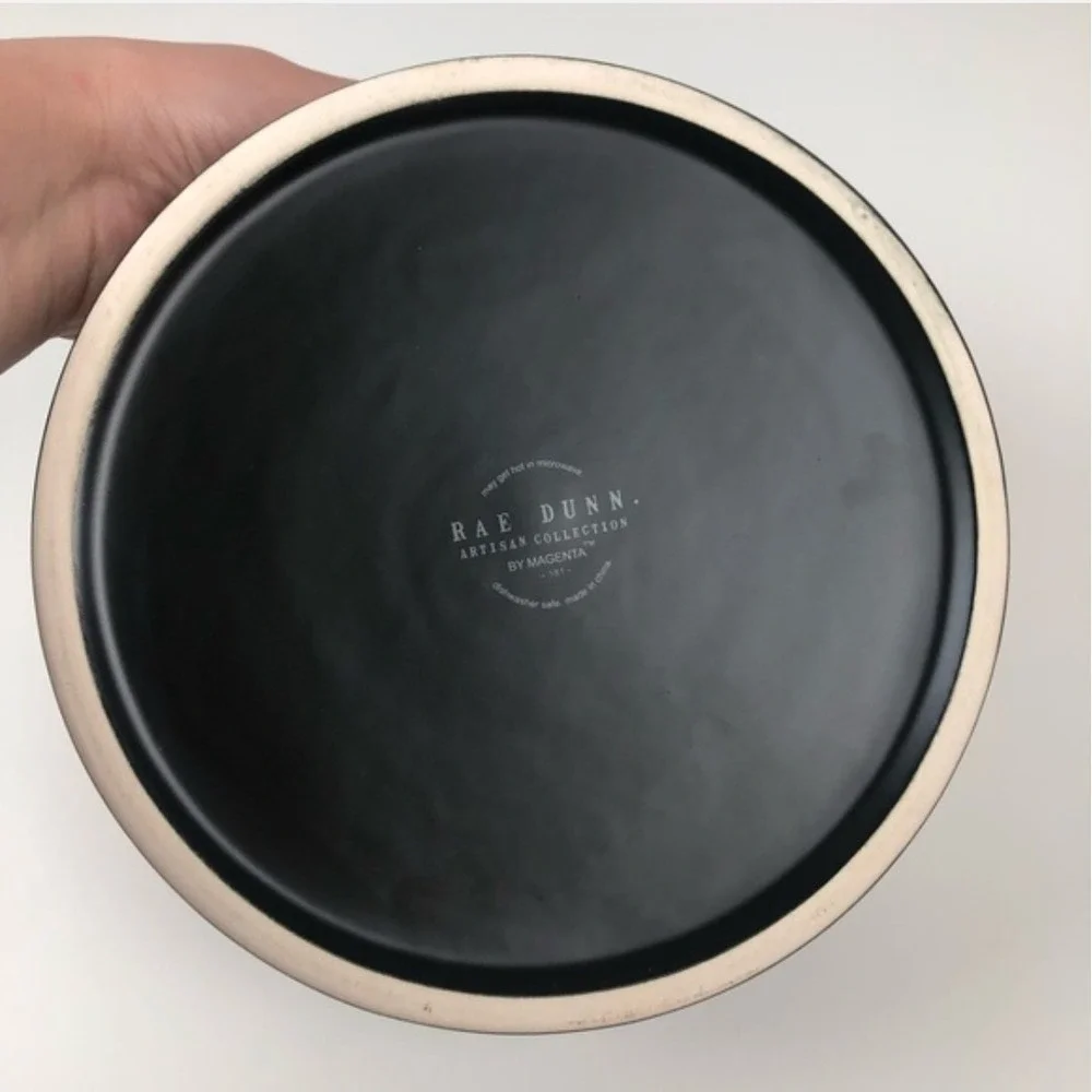 Rae Dunn Hocus Pocus Halloween Pet Dog Food Bowl Black Orange